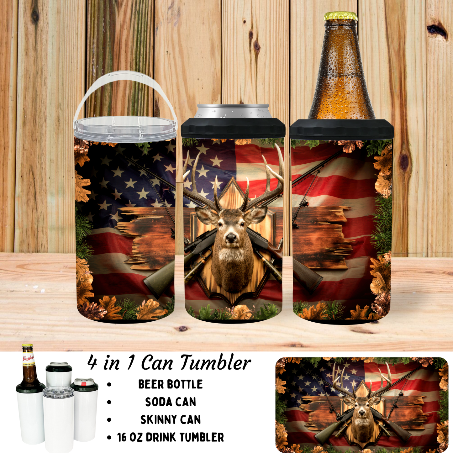 Koozie | Nature | Deer Flag