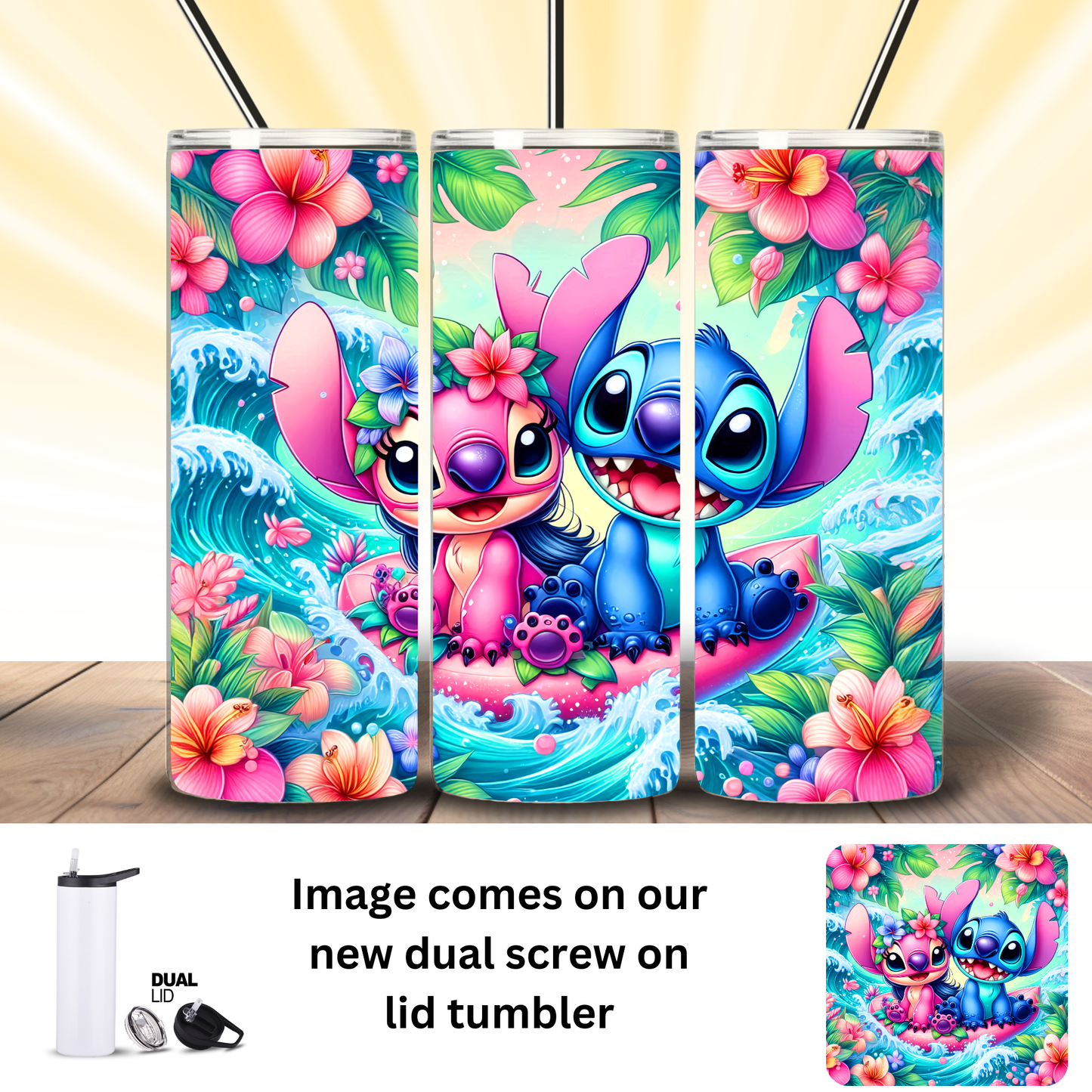 Tumbler | Character | Stitch & Angel