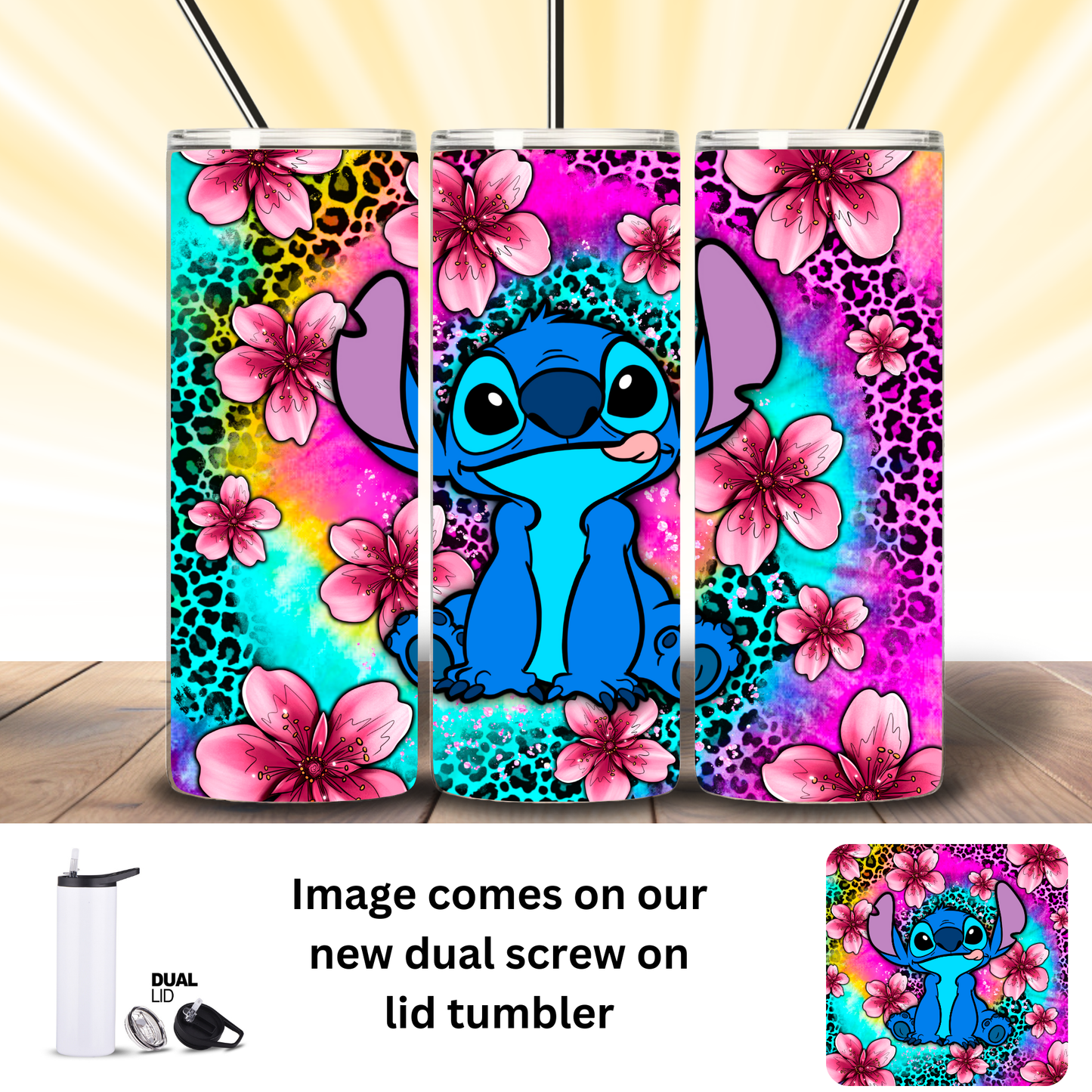 Tumbler | Character | Stitch Flowers