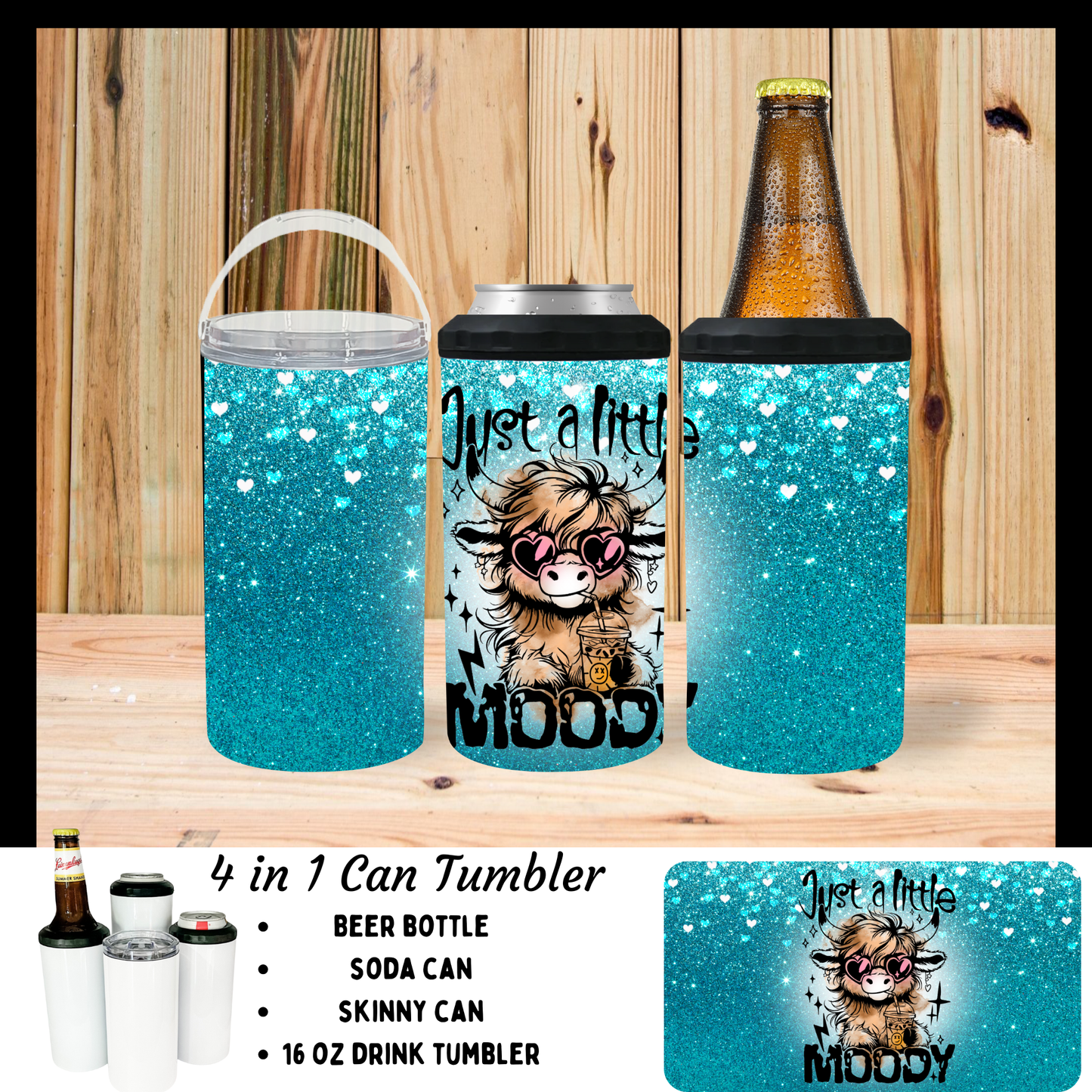 Koozie | Highland Cow | Little Moody