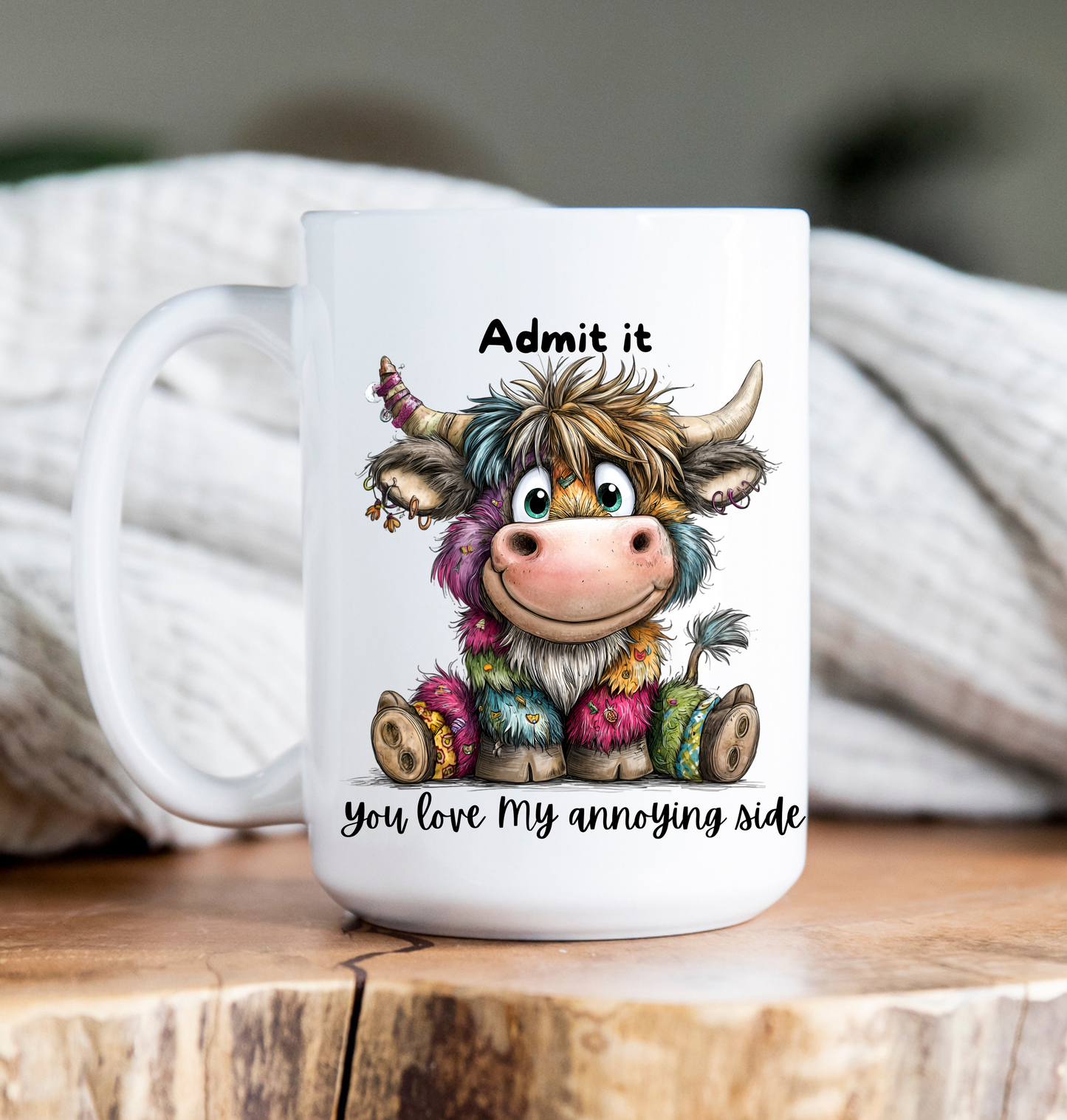 Coffee Mug | 15 oz | Highland Cow | Annoying Side
