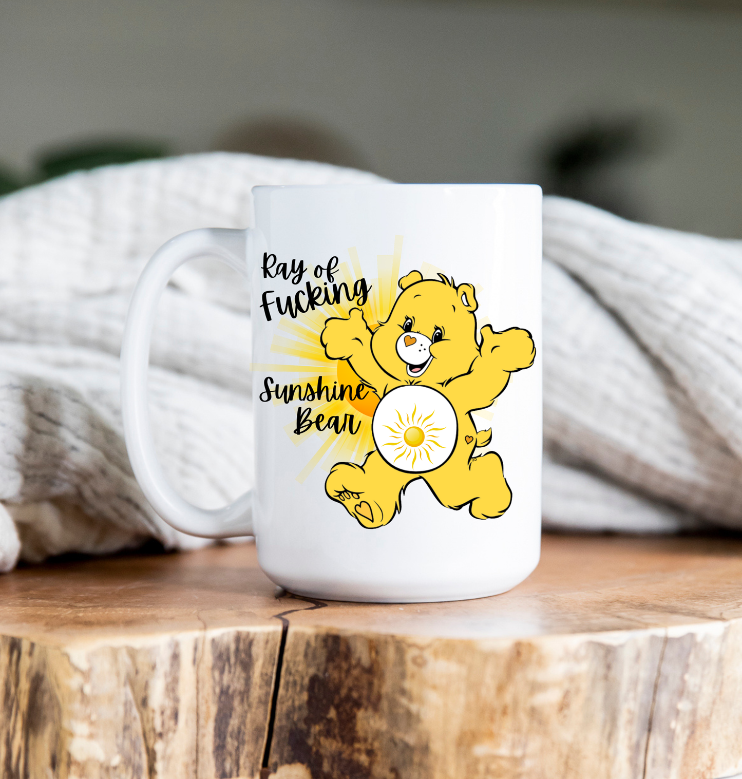 Coffee Mug | 15 oz | Care Bear | Ray of Sunshine Bear