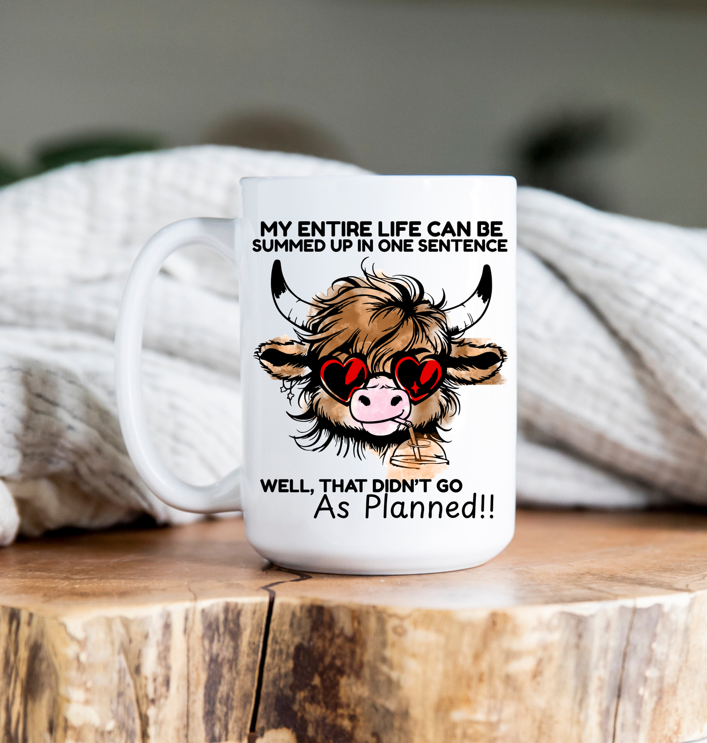 Coffee Mug | 15 oz | Highland Cow | Not as Planned