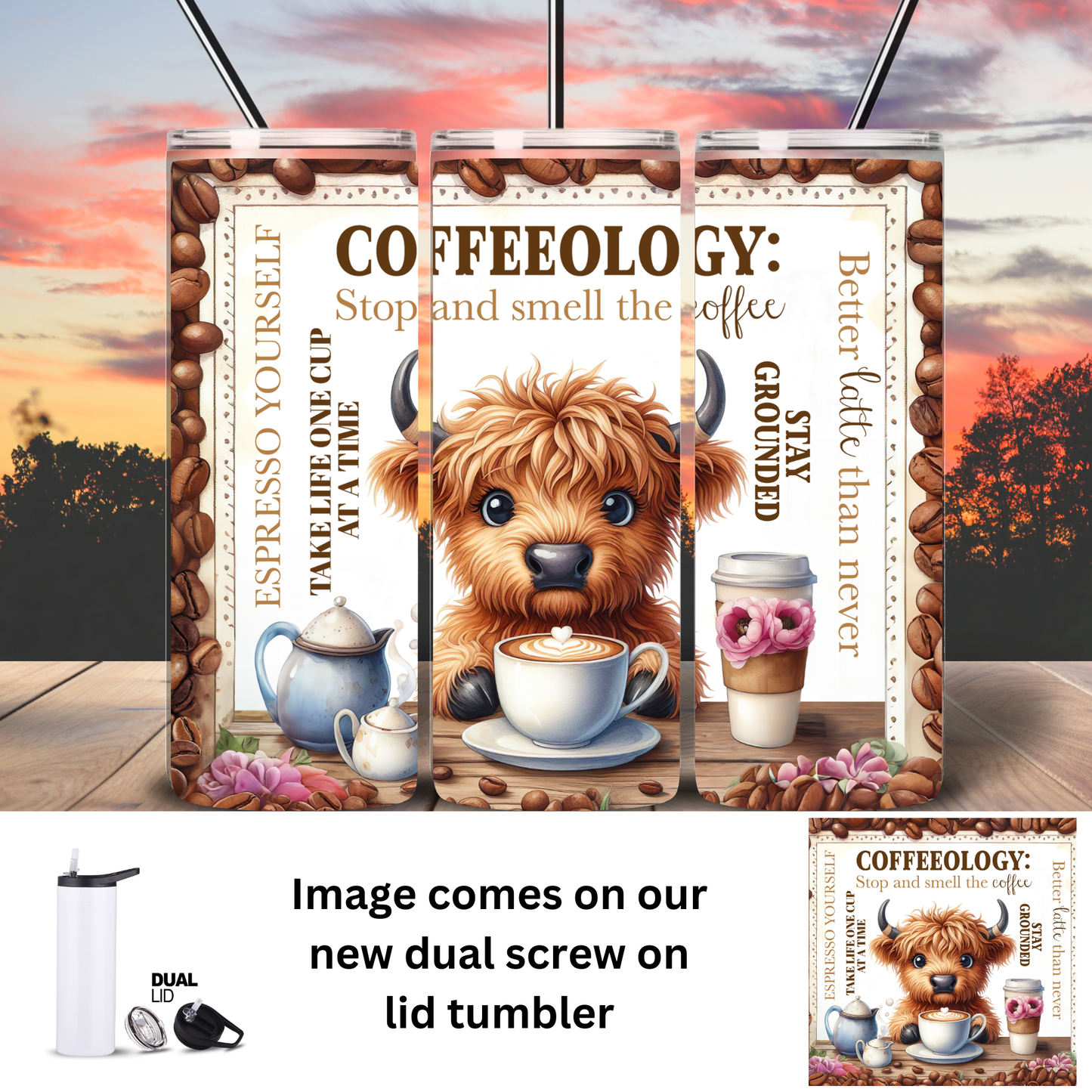 Tumbler | Highland Cow | Coffeeology