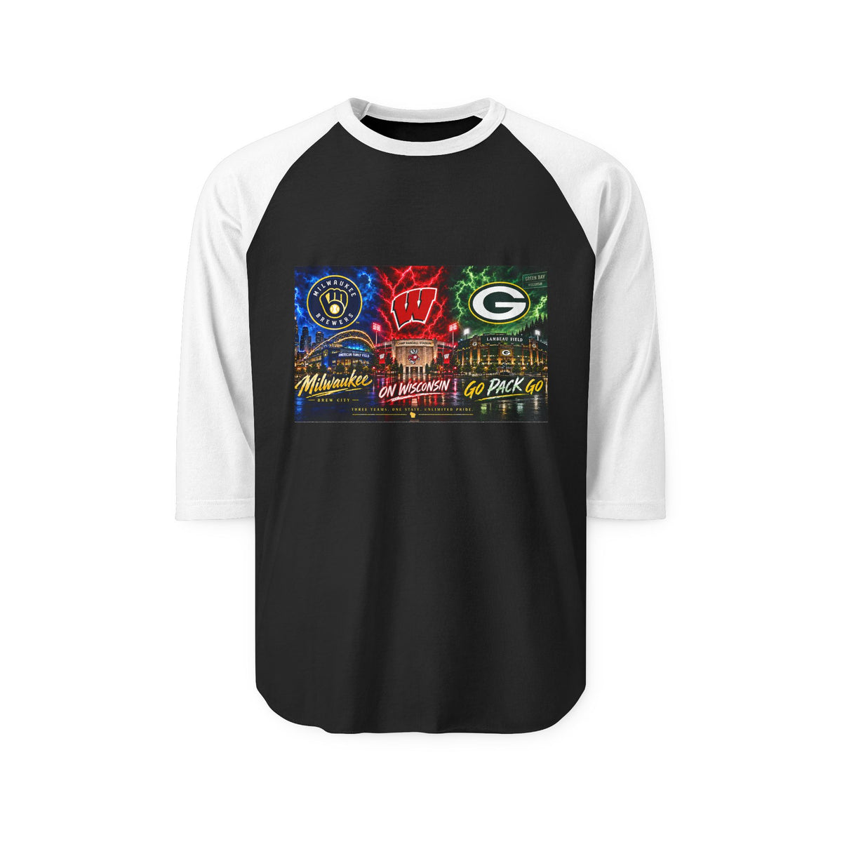 Unisex Three-Quarter Sleeve Raglan Shirt