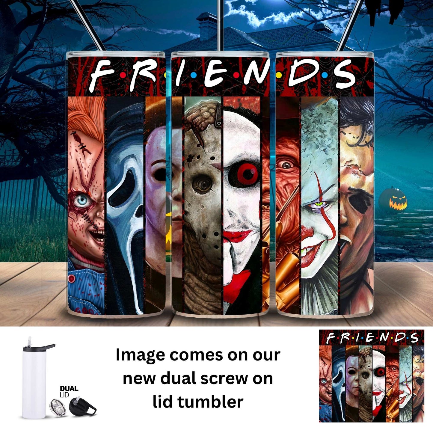 20 oz Tumbler - Halloween - Friends