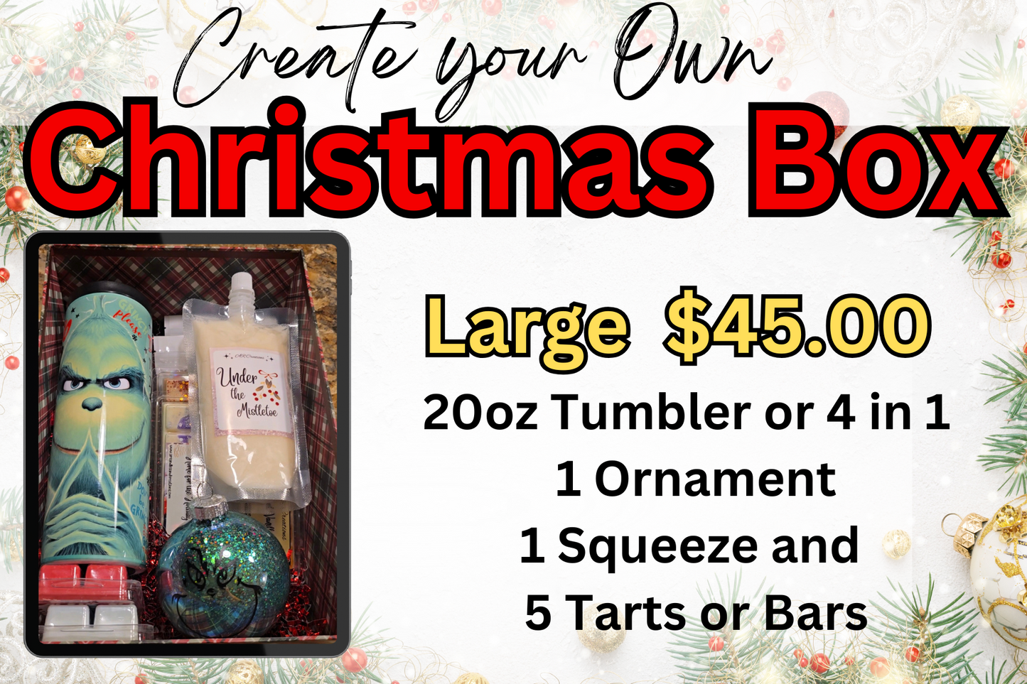 Large Christmas Gift Box - Grinch Theme