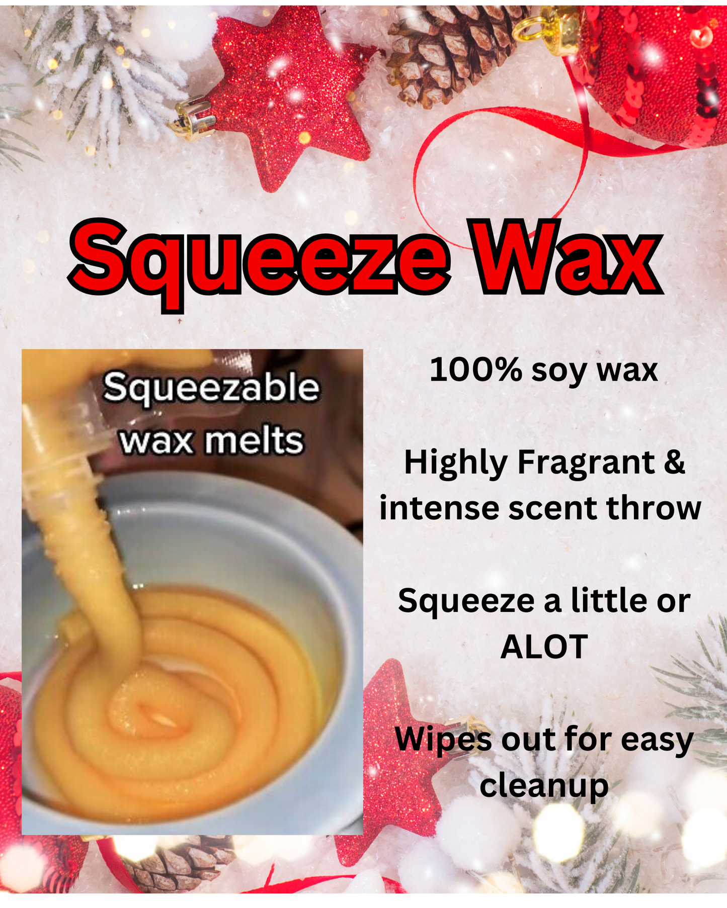 Squeeze Wax Pouches  - HOLIDAY SCENT - Joy