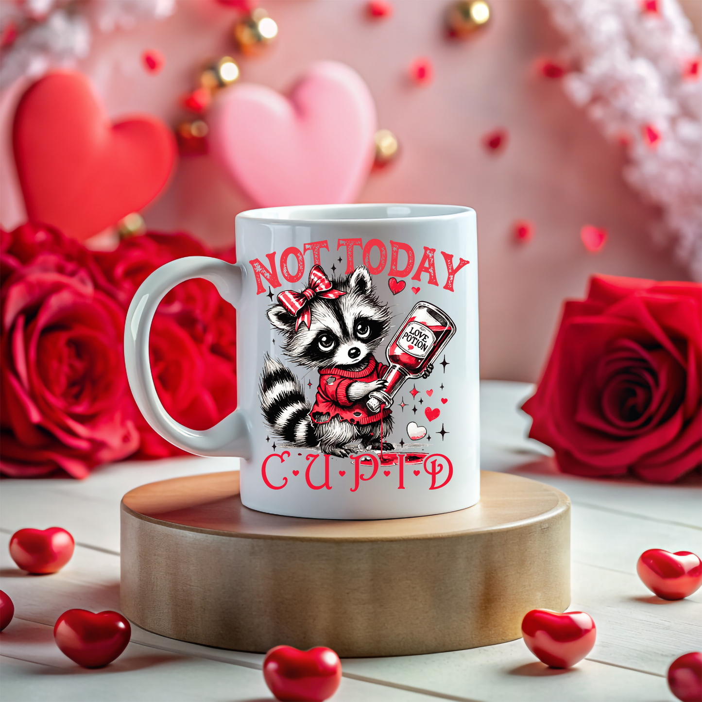 15 oz Coffee Mug -  Valentine - Not today Cupid