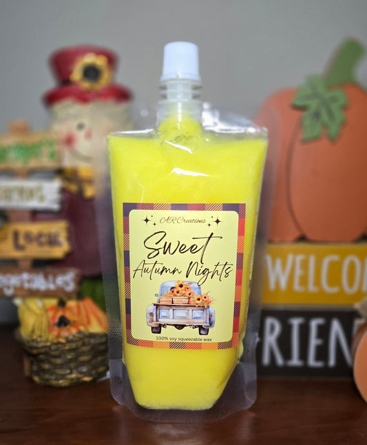 Squeeze Wax Pouches  - FALL SCENT - Sweet Autumn Nights