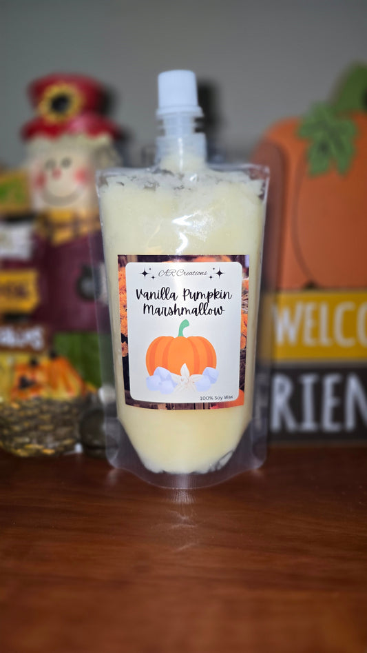 Squeeze Wax Pouches  - FALL SCENT - Vanilla Pumpkin Marshmallow