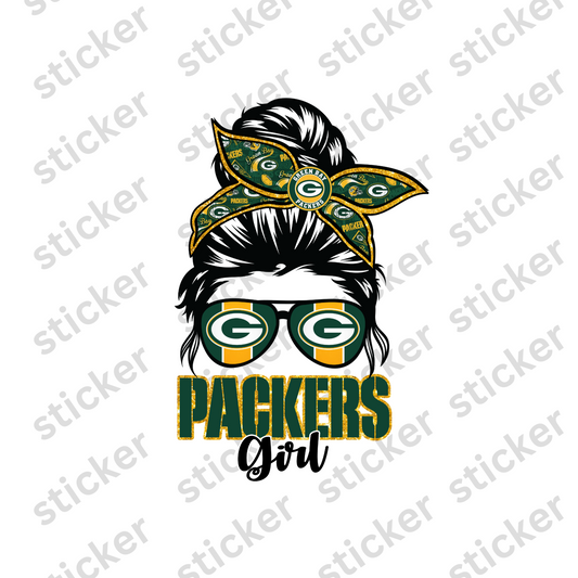 Packer Girl Vinyl Sticker