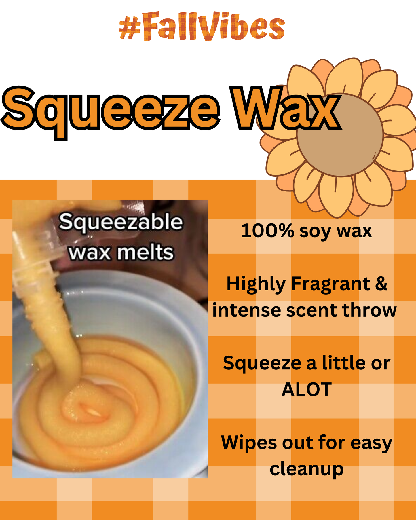 Squeeze Wax Pouches  - FALL SCENT - Sweet Autumn Nights