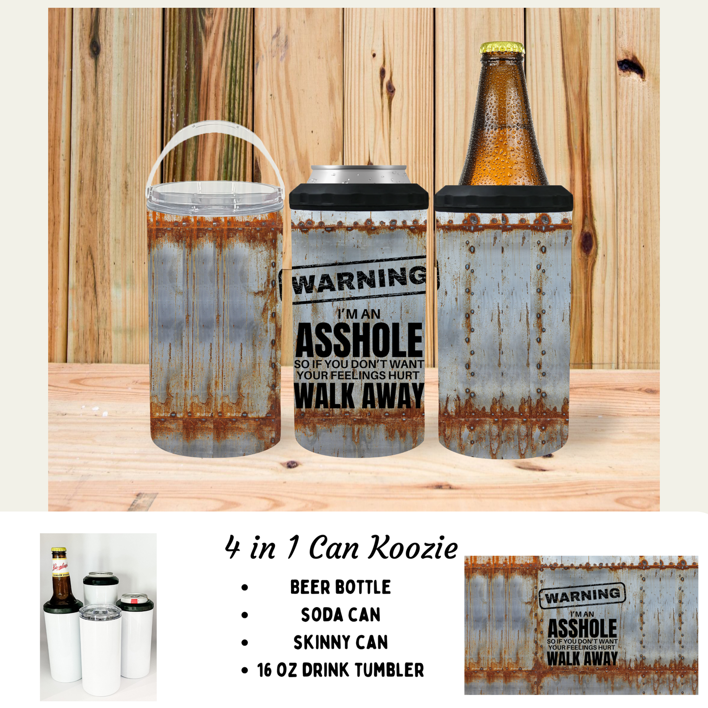 Koozie | Warning Asshole