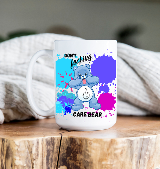 Coffee Mug | 15 oz | Care Bear | Don't Care
