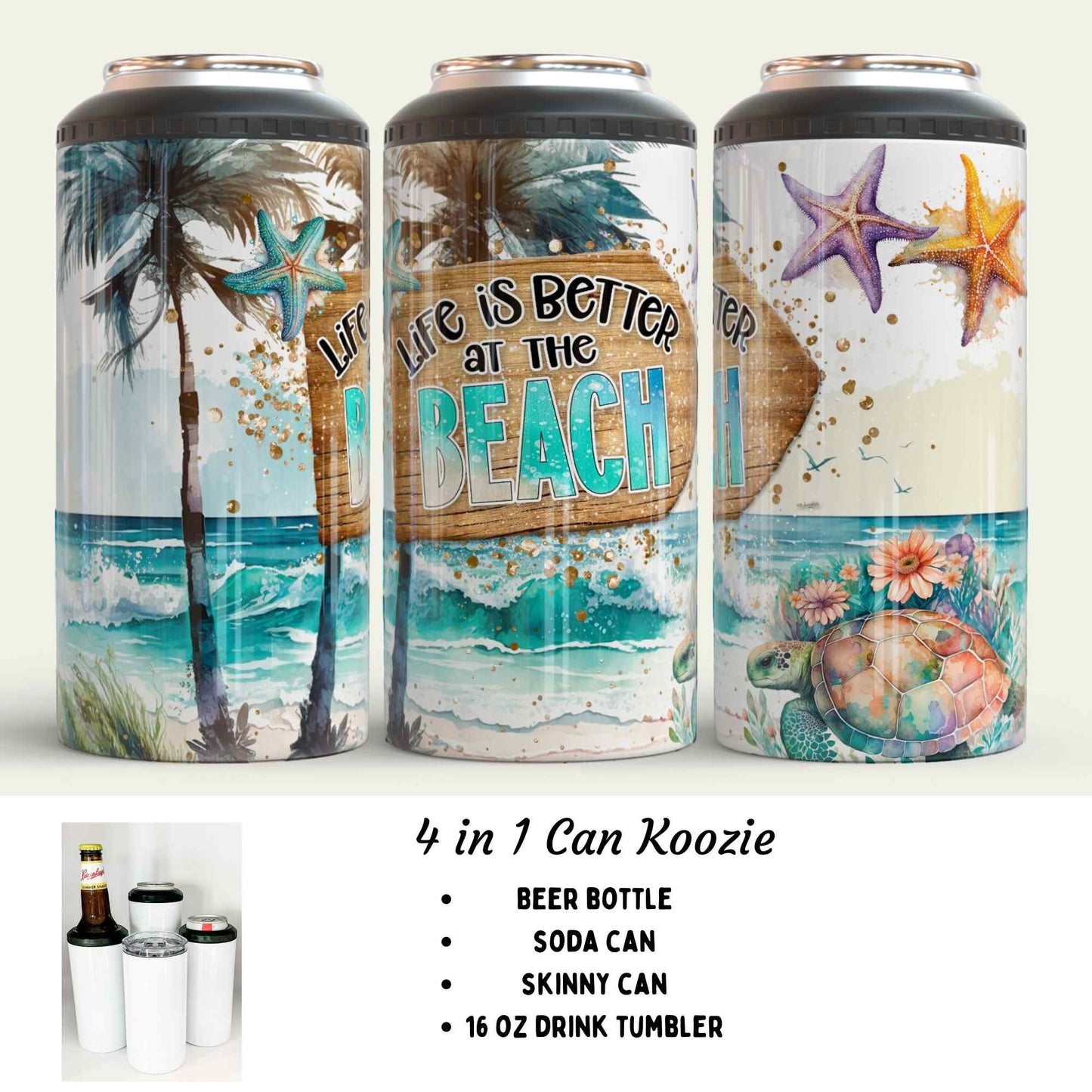 4 in 1 can cooler - Better at the Beach