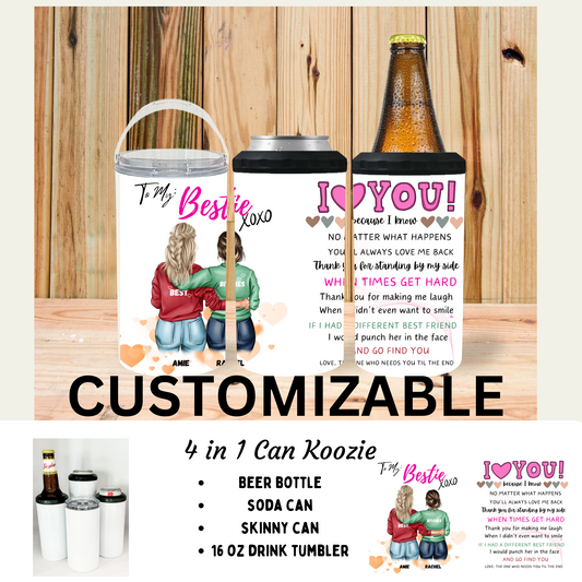 4 in 1 can cooler - Bestie (Customizable)