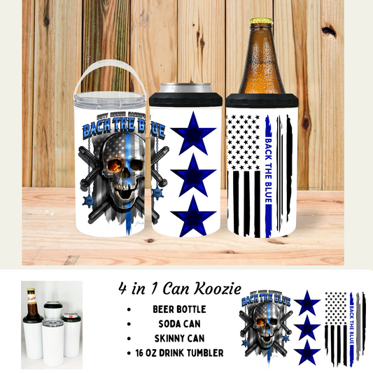 4 in 1 can cooler - Back The Blue