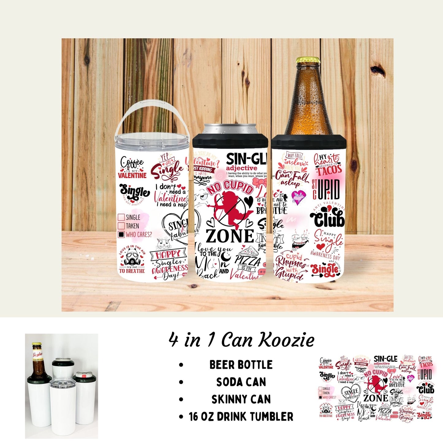 4 in 1 can cooler - Anti Valentine