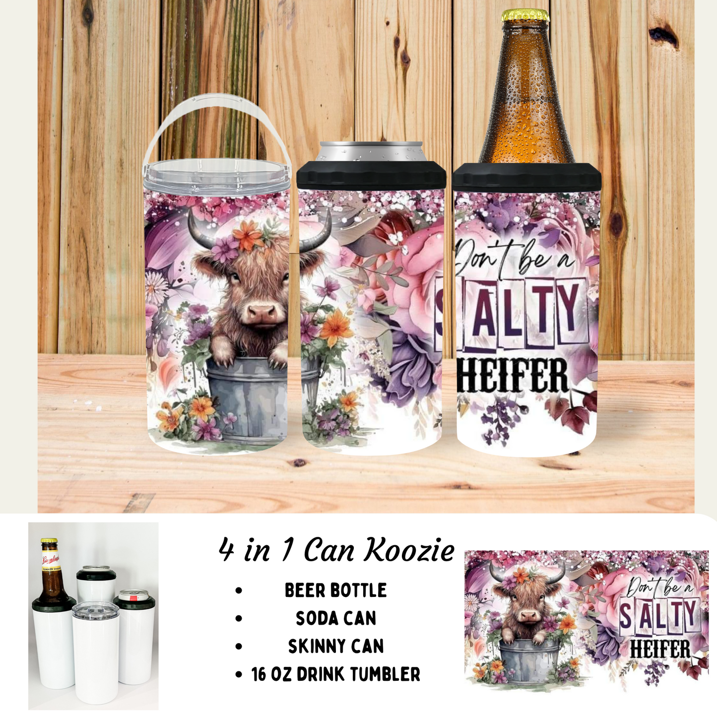 4 in 1 can cooler - Salty Heifer