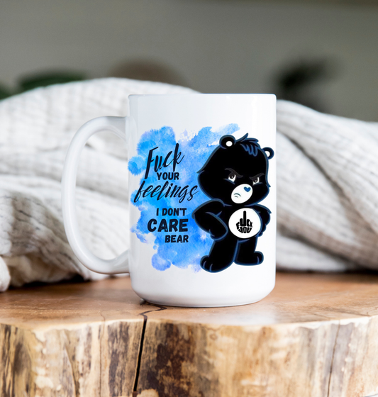 Coffee Mug | 15 oz | Care Bear | Fuck Your Feelings