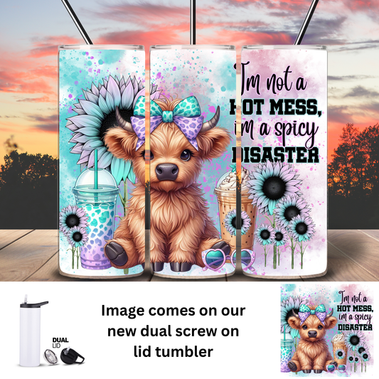 Tumbler | Highland Cow | Hot Mess