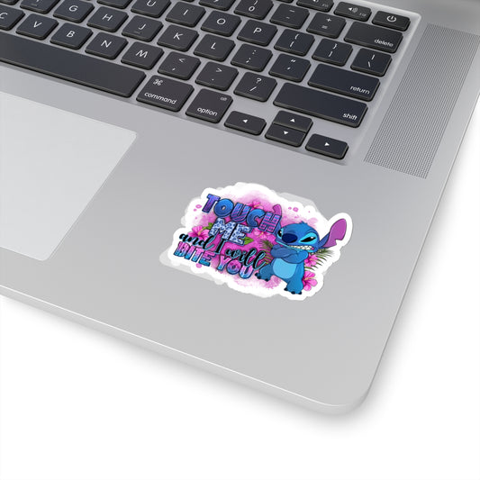 Stitch Touch me Vinyl Sticker