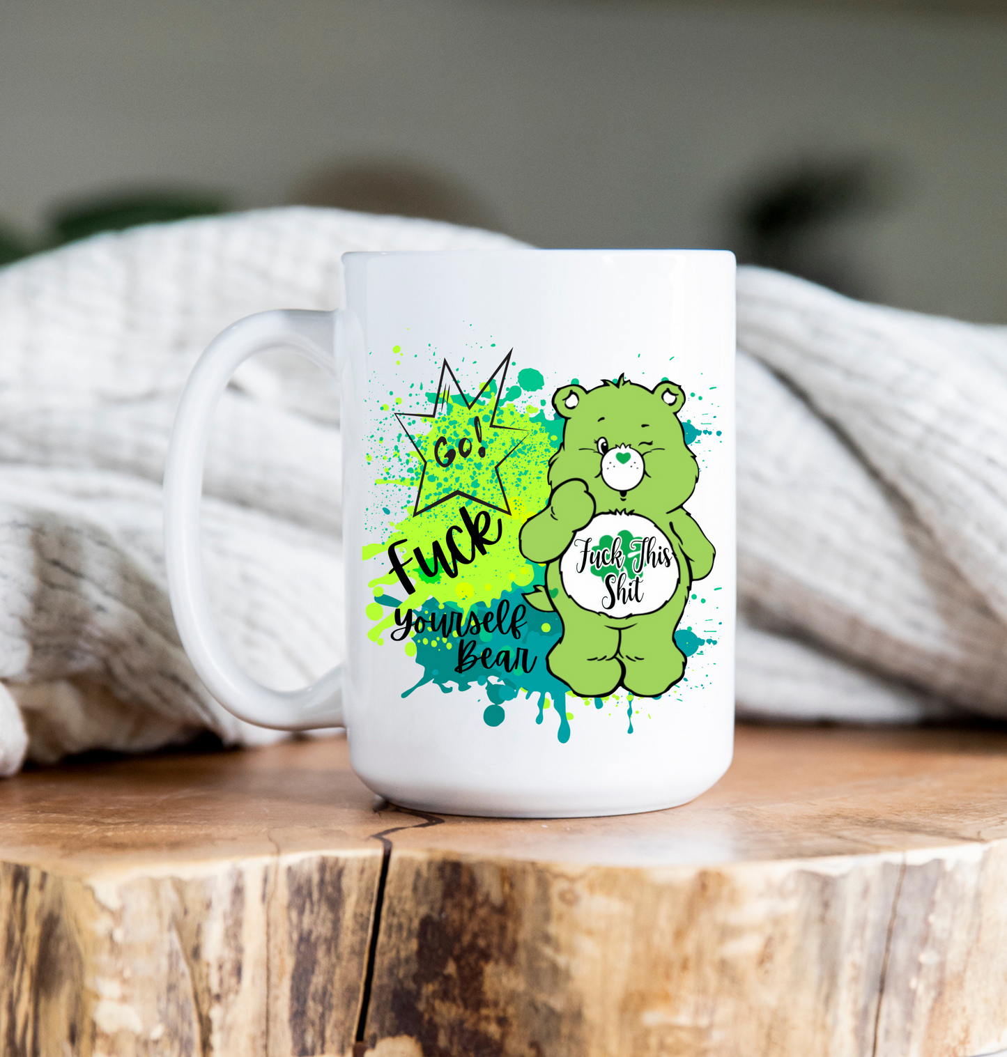 15 oz Coffee Mug - Care Bear - Fuck this shit