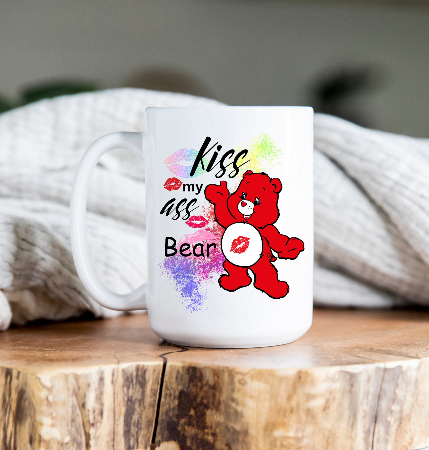 15 oz Coffee Mug - Care Bear - Kiss my Ass