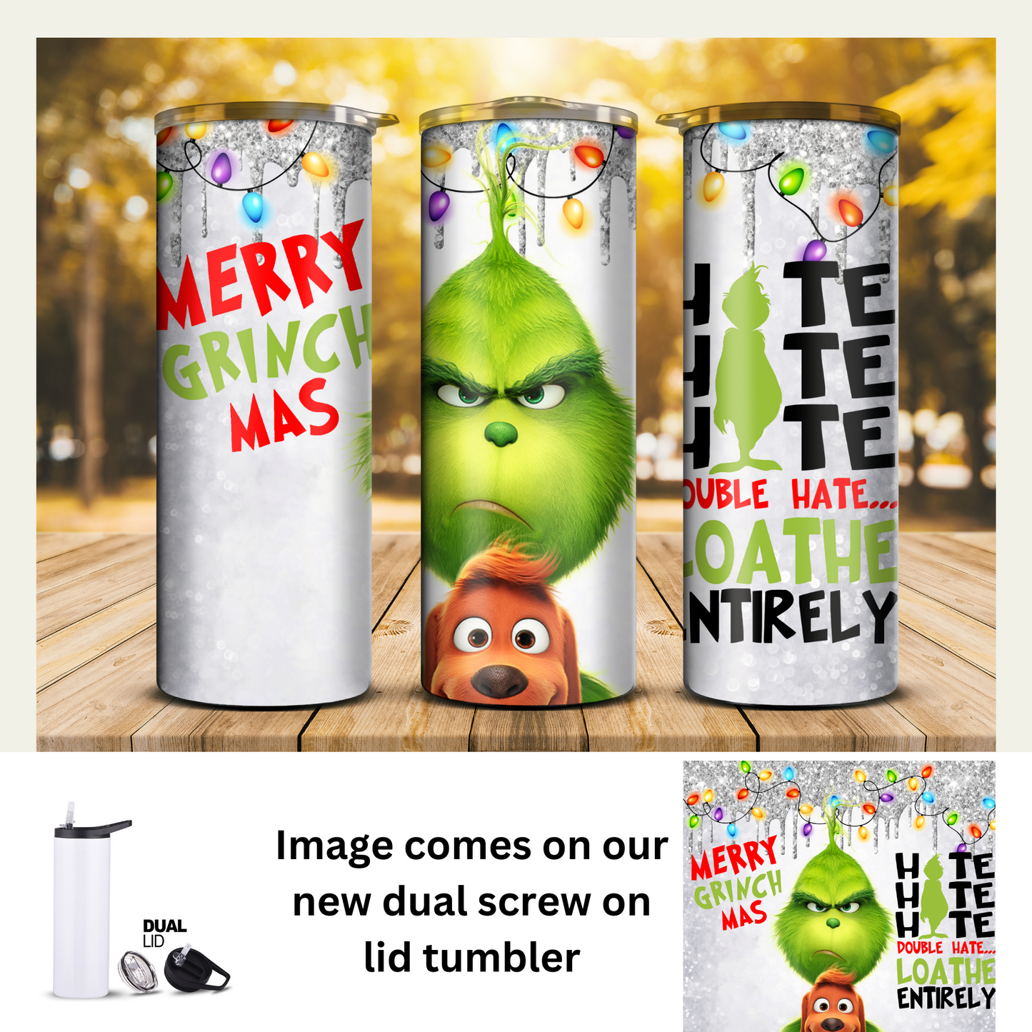 20 oz Tumbler - Grinch Hate Hate Loath