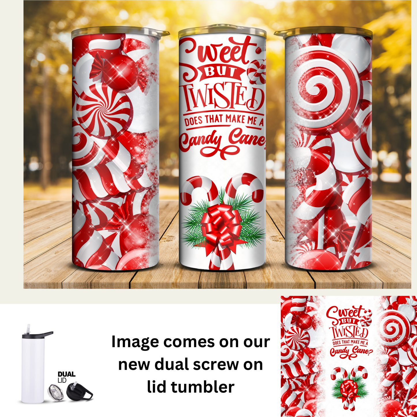 20 oz Tumbler - Christmas Sweet but Twisted