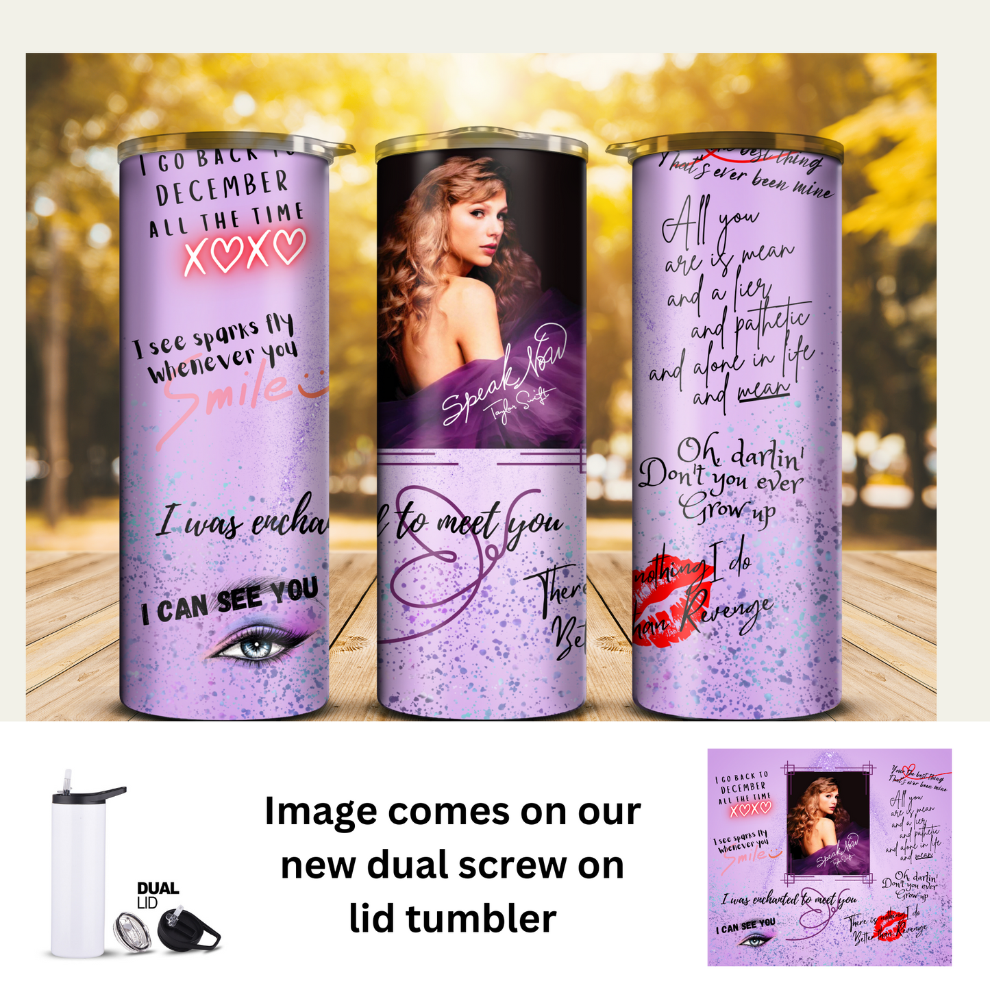 20 oz Tumbler - Celeb - Taylor Swift Speak Now Album