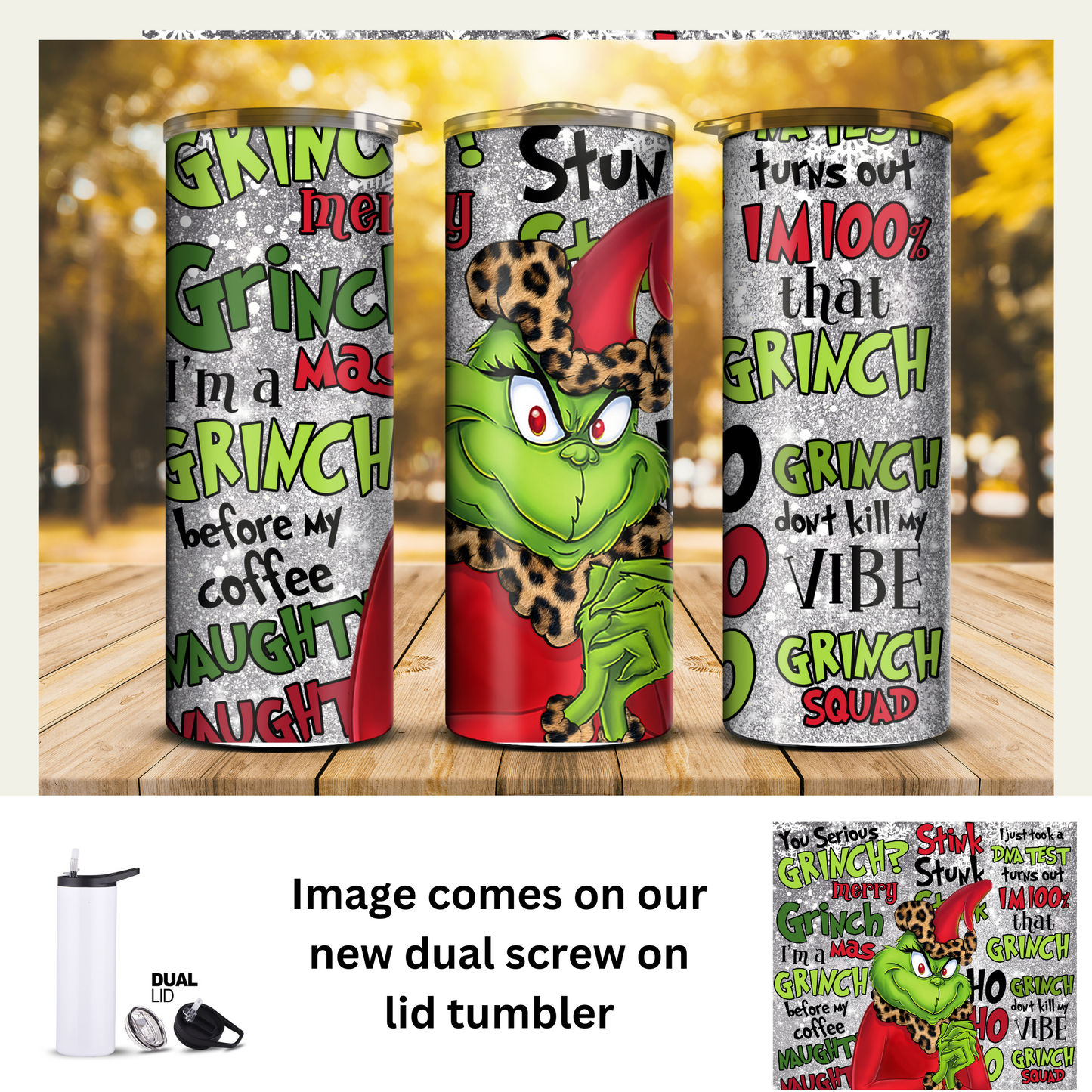 20 oz Tumbler - Grinch Vibe