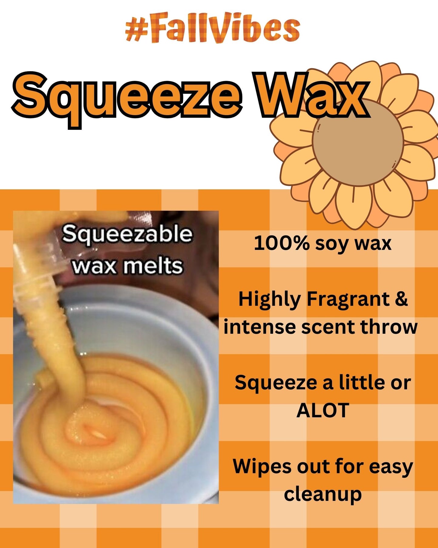 Squeeze Wax Pouches  - FALL SCENT - Happy Harvest