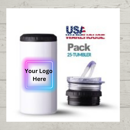 4 in 1 can cooler - Business Logo (Customizable)