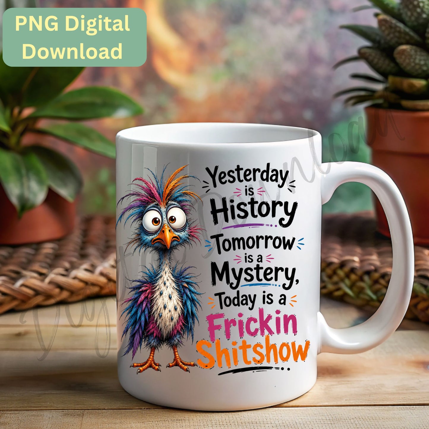 Digital Download - Clipart - Yesterday Tomorrow Today