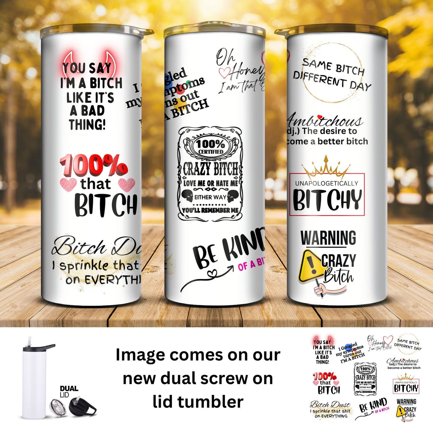 20 oz Tumbler - Bitch