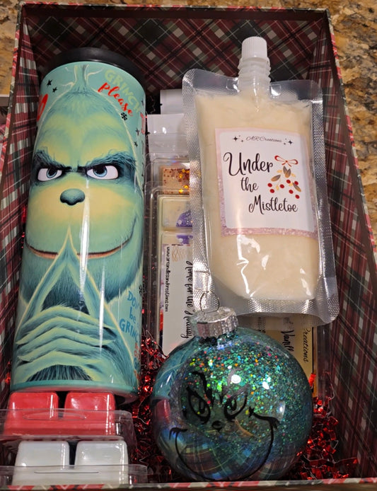 Large Christmas Gift Box - Grinch Theme