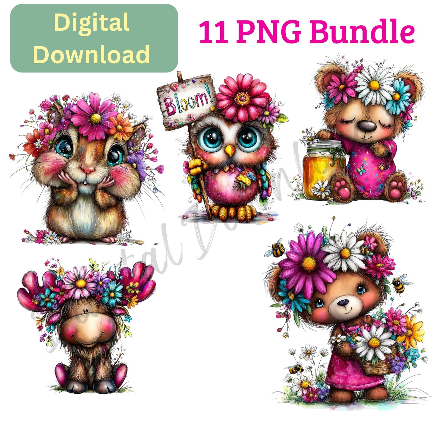 Digital Download | Spring Animals| 11 PNG Files