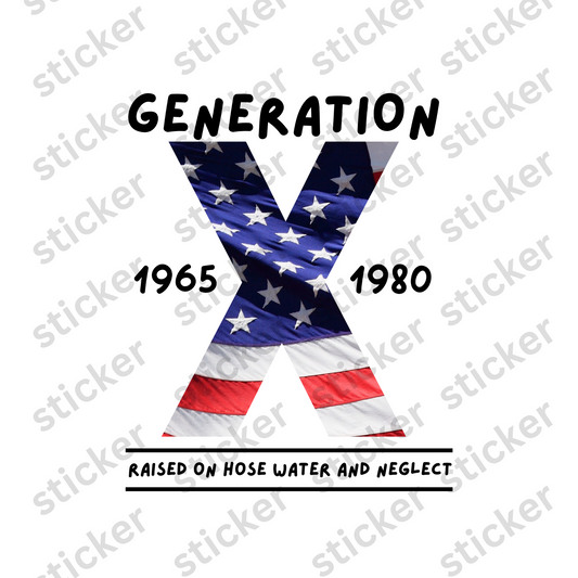 Gen X Vinyl Sticker