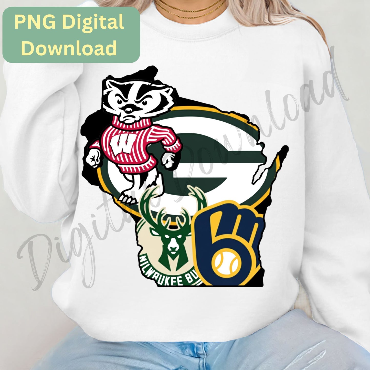 Digital Download - Clipart - Wisconsin Teams