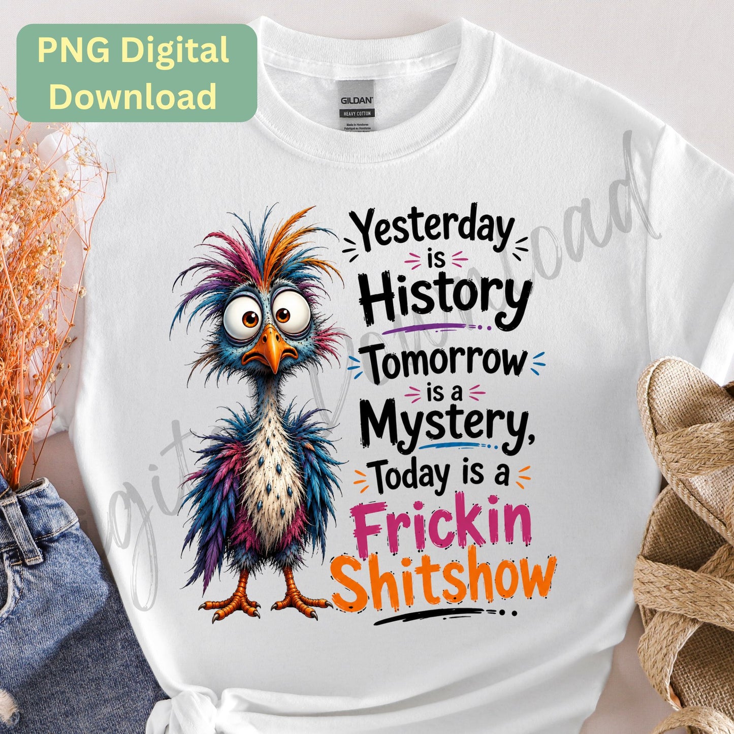 Digital Download - Clipart - Yesterday Tomorrow Today