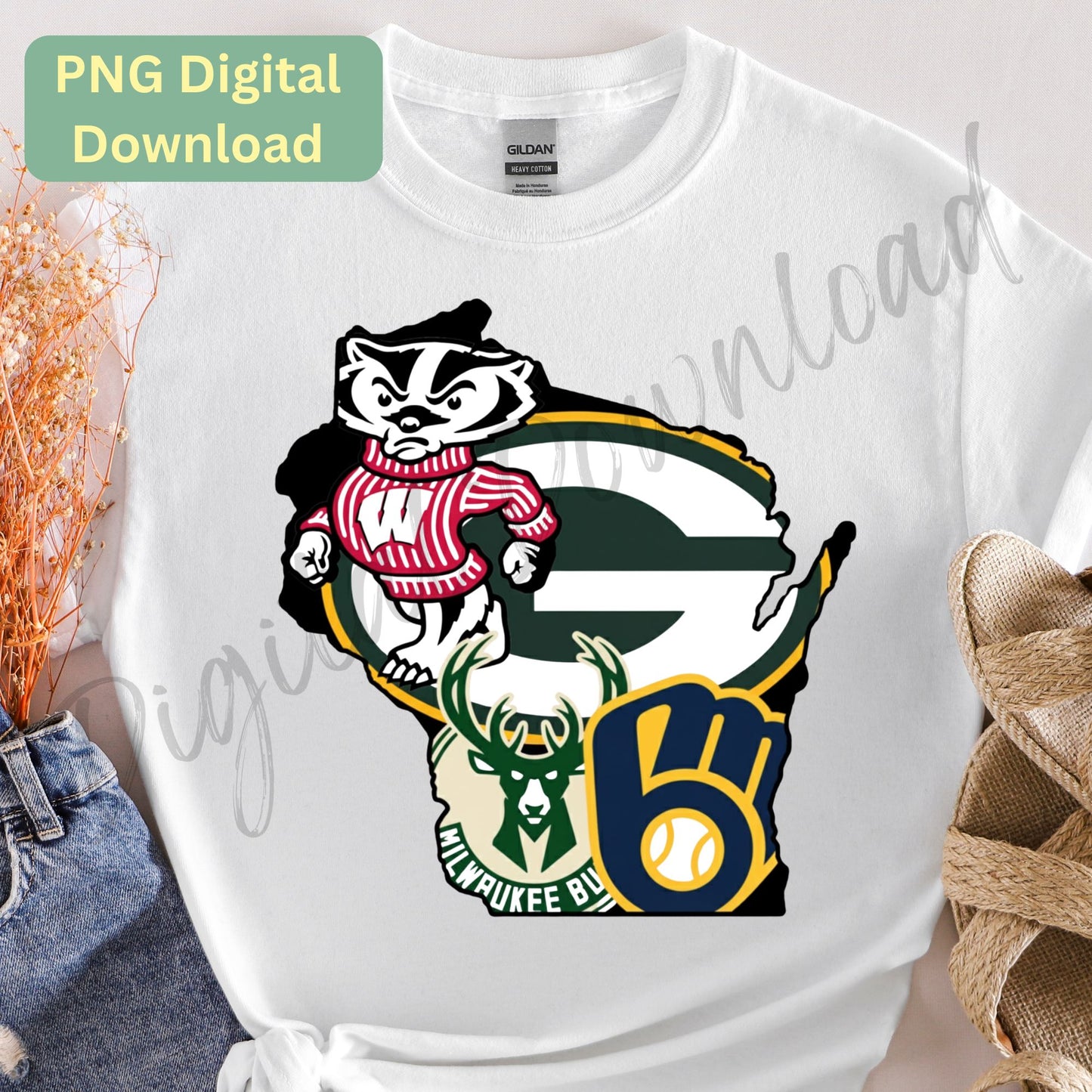 Digital Download - Clipart - Wisconsin Teams