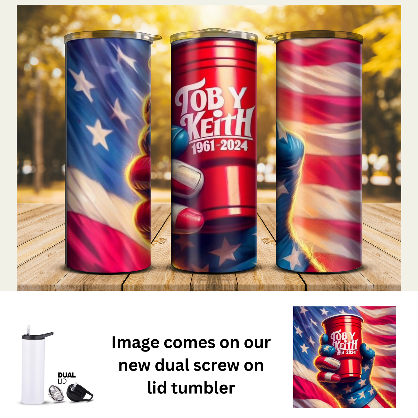 20 oz Tumbler - Celeb - Toby Keith Red solo Cup