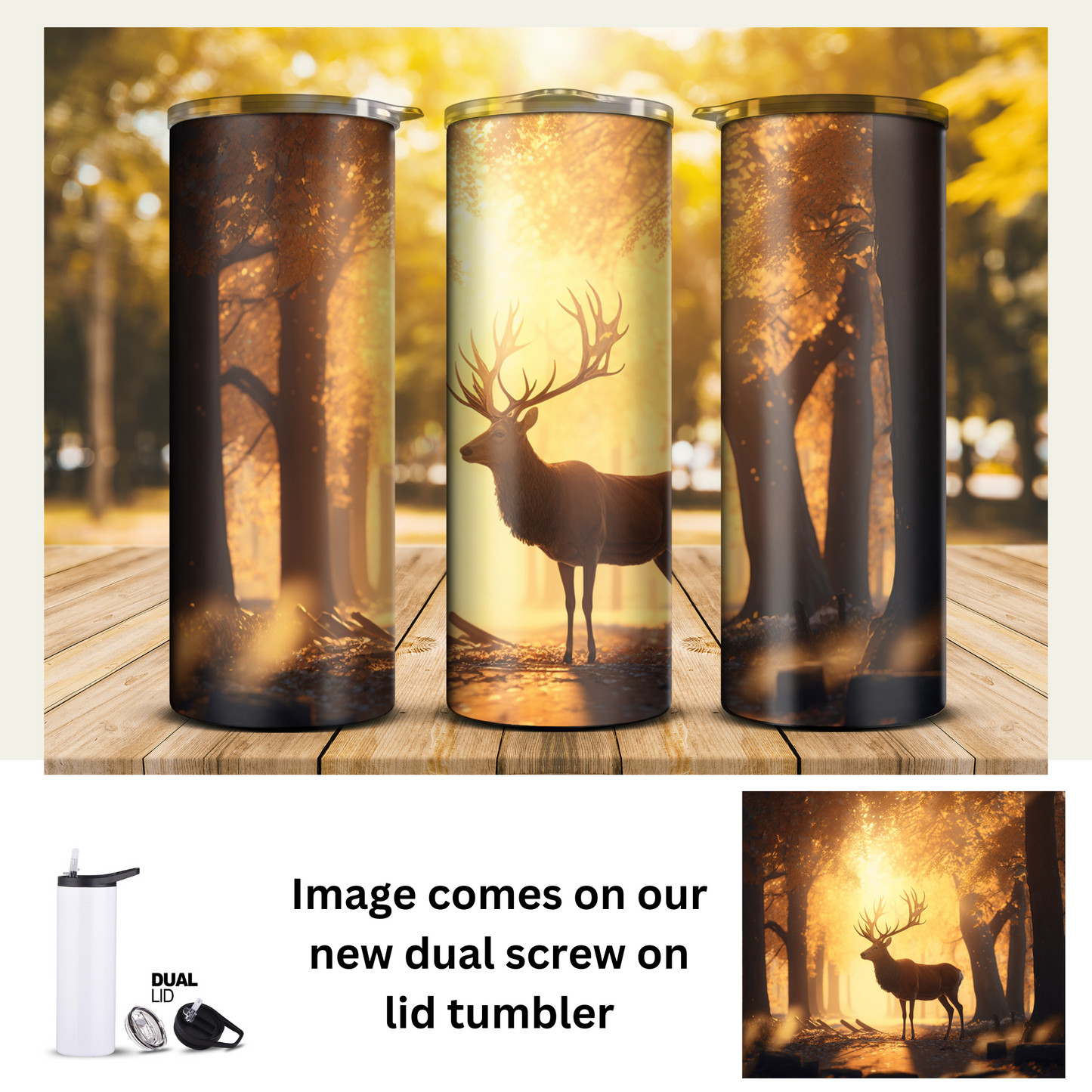 20 oz Tumbler - Nature Buck 3