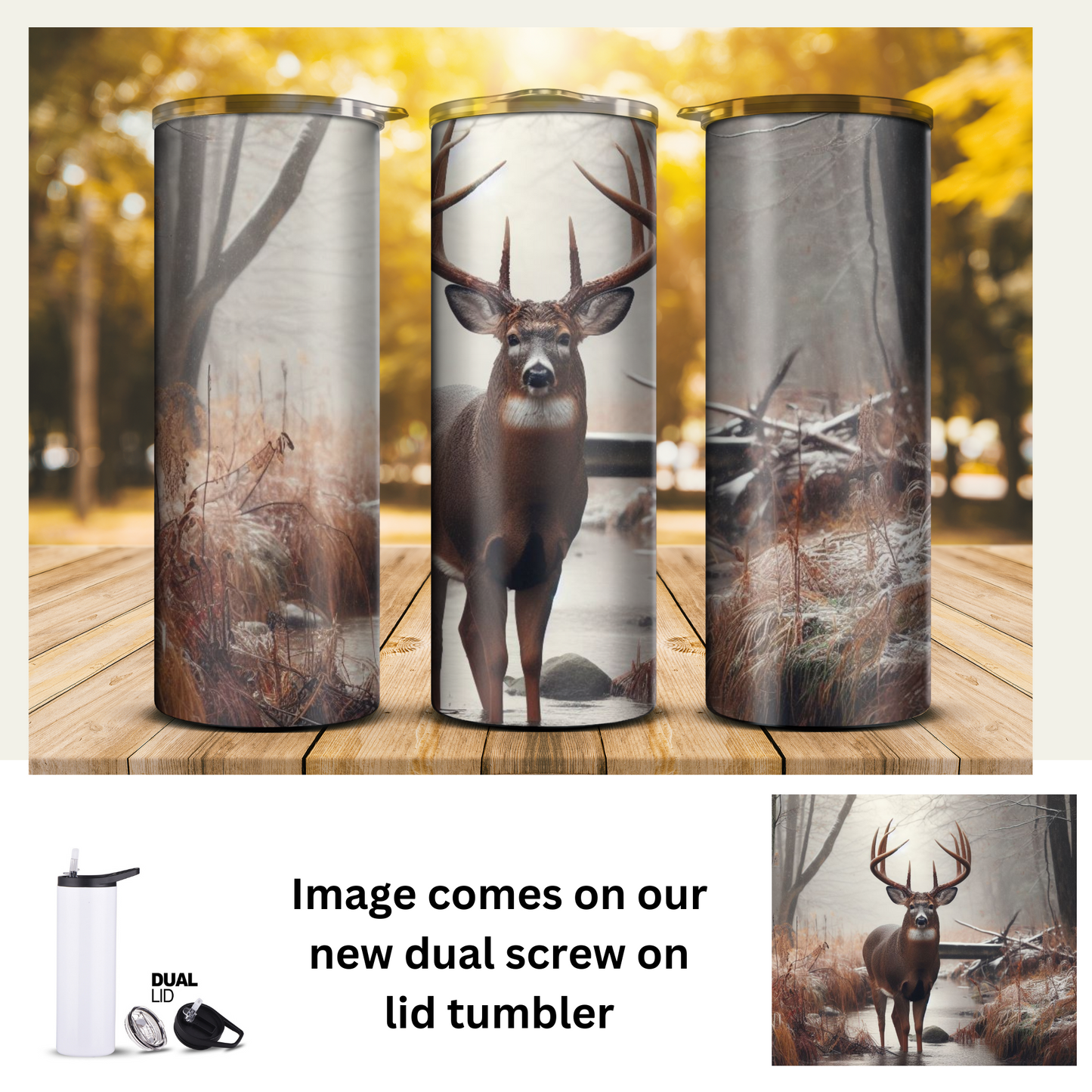 20 oz Tumbler - Nature Buck 1