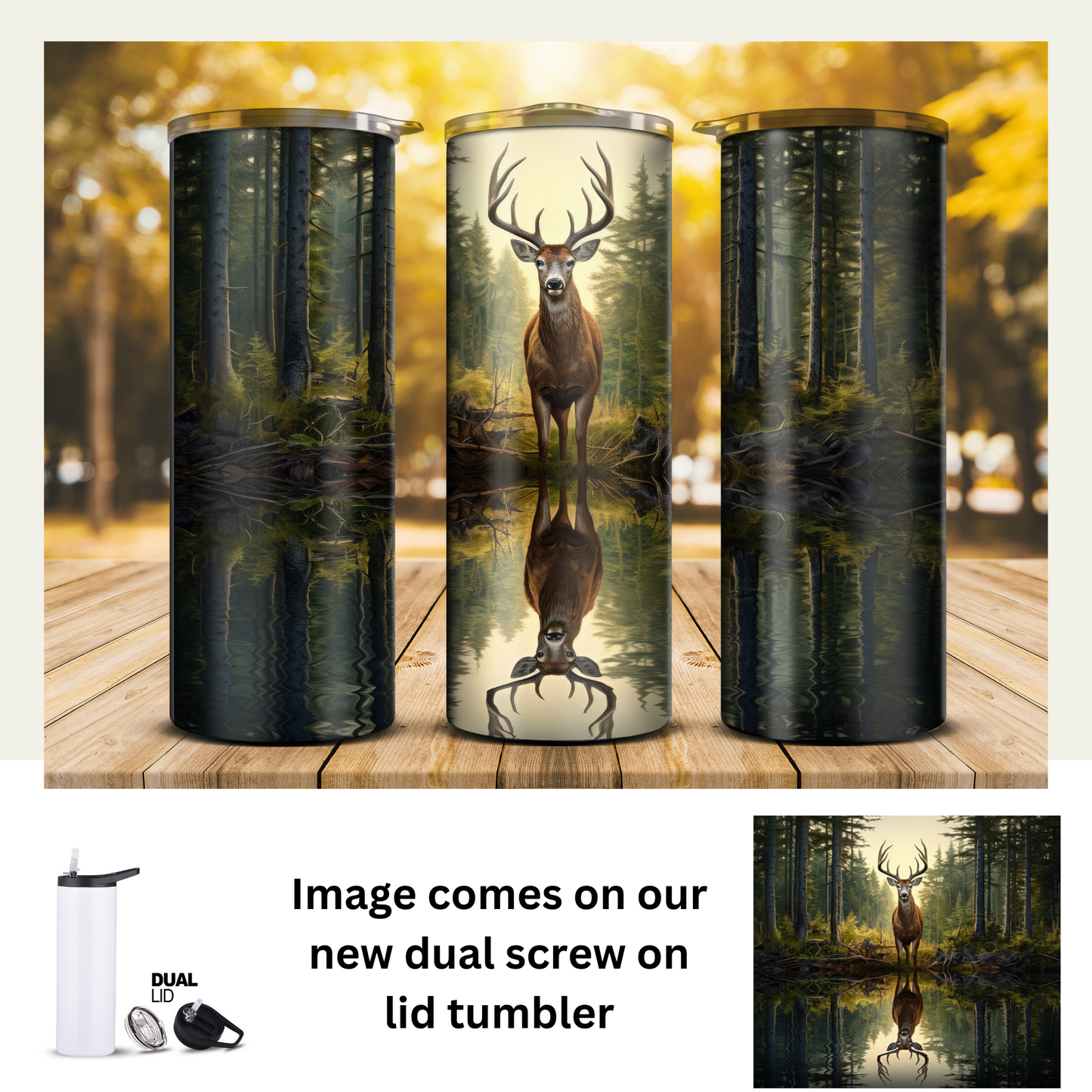 20 oz Tumbler - Nature Buck 4