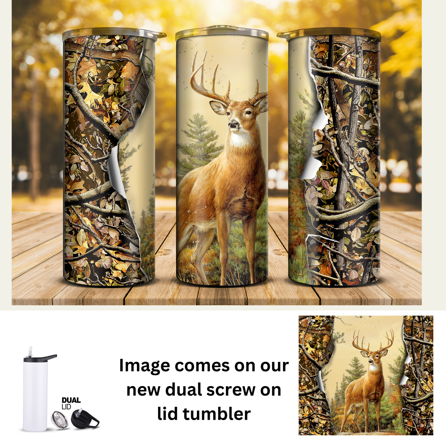 20 oz Tumbler - Nature Buck 7