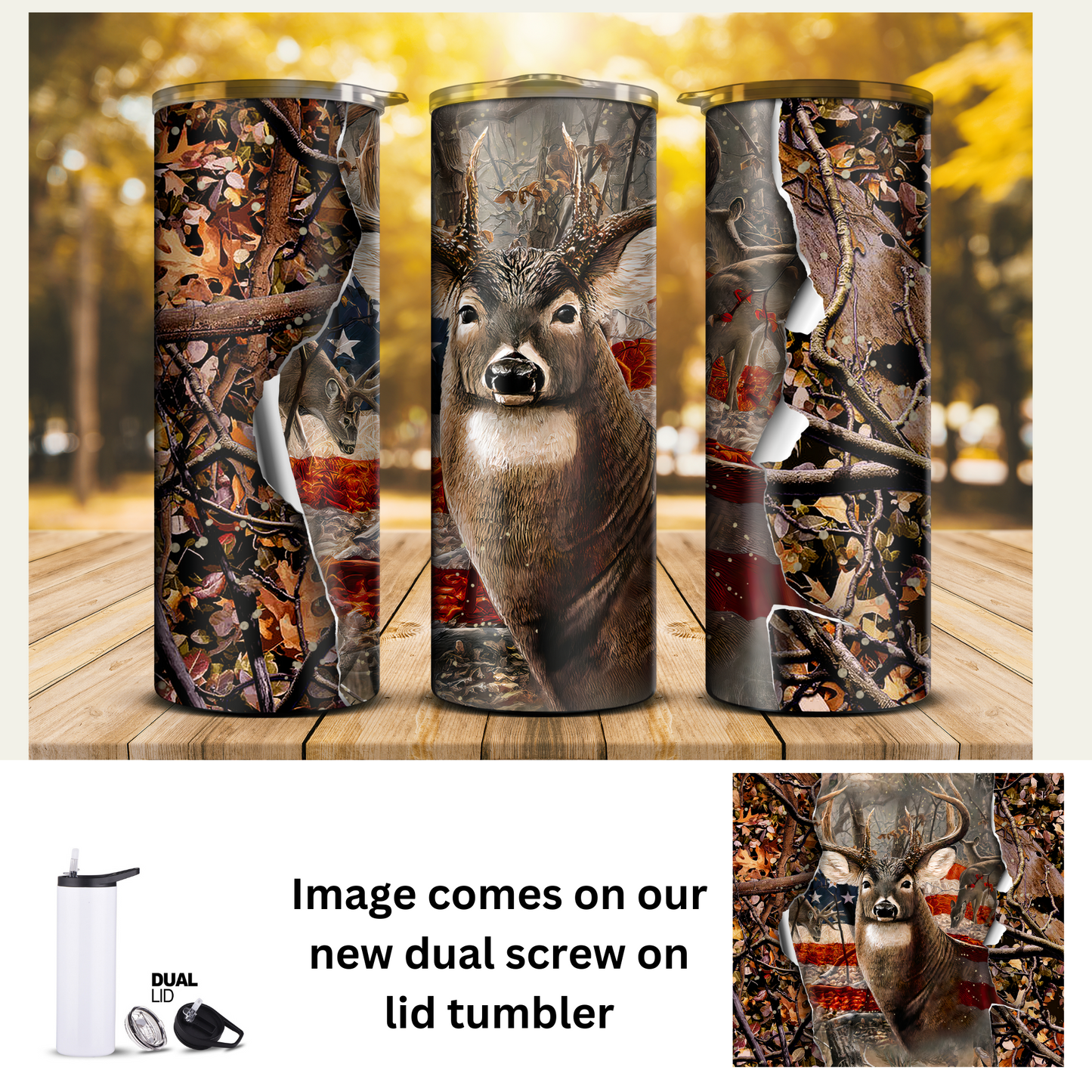 20 oz Tumbler - Nature Buck 8